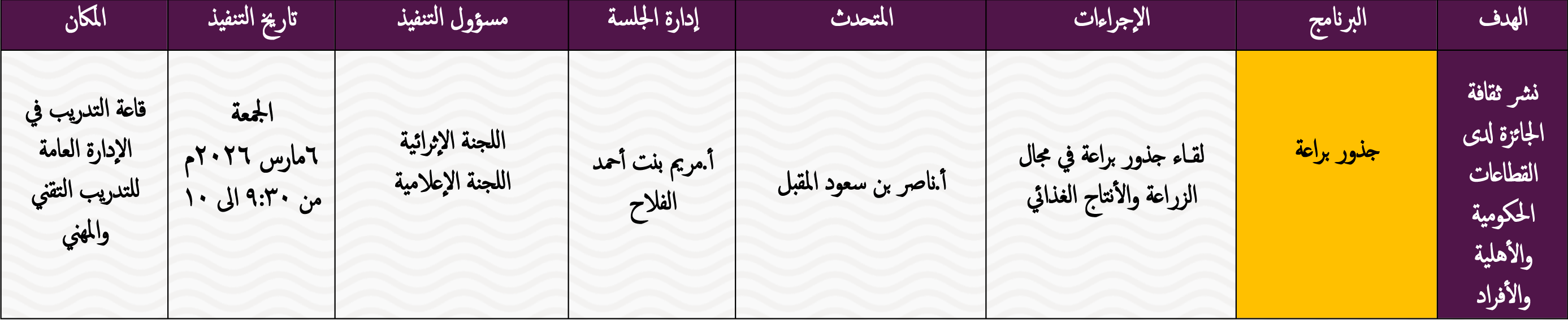 البرنامج الثامن